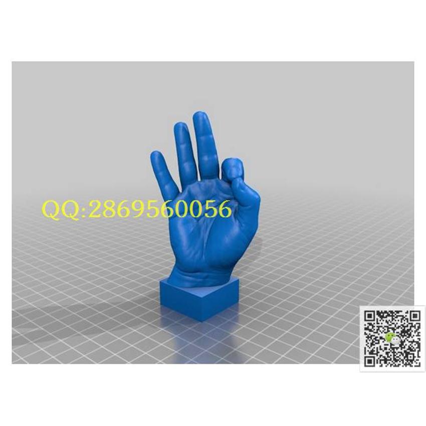 ok手势多个模型_STL圆雕图3d打印三维立体模型精雕图浮雕图