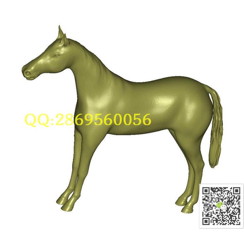 单马STL_STL圆雕图3d打印三维立体模型精雕图浮雕图