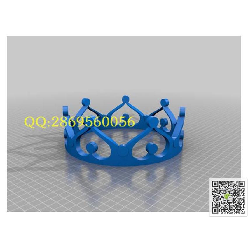 心形王冠STL_STL圆雕图3d打印三维立体模型精雕图浮雕图
