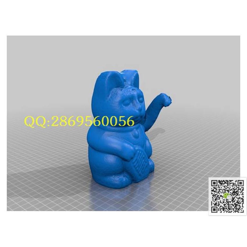 招财猫stl_STL圆雕图3d打印三维立体模型精雕图浮雕图
