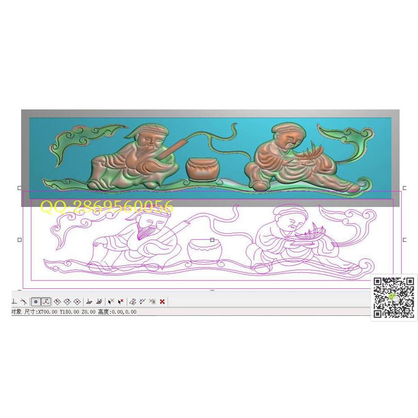 SD300石雕如意古代人物_人物图精雕图浮雕图