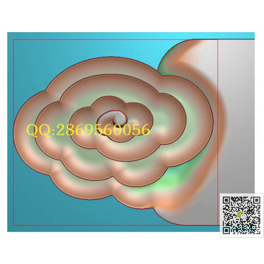 XY45祥云_洋花柱头门花精雕图浮雕图