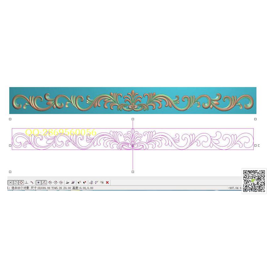 YH100洋花1700-345_洋花贴花欧式石雕洋花木雕洋花门花精雕图浮雕图