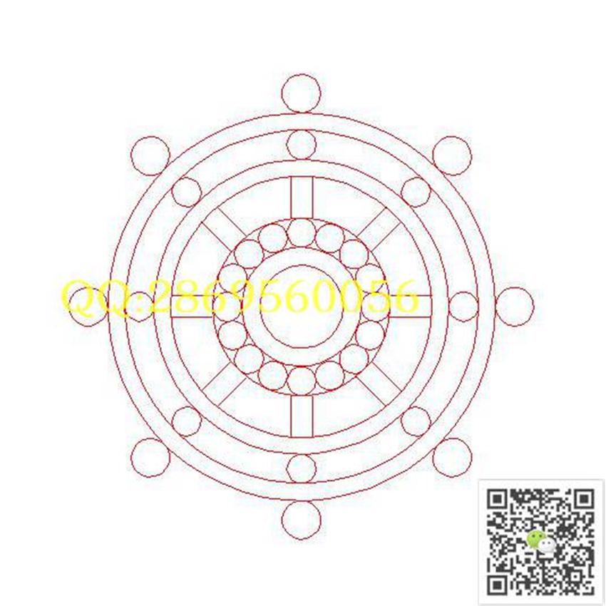 线雕船舵30_矢量图电脑雕刻数控激光雕刻单线图线雕图精雕图浮雕图