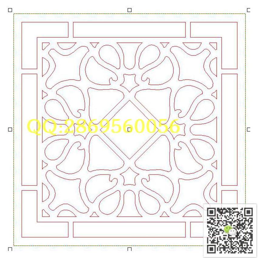 镂空花格140_矢量图电脑雕刻数控激光雕刻单线图线雕图精雕图浮雕图