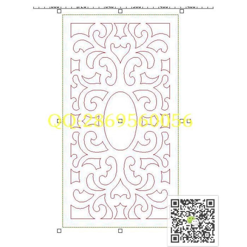 镂空花格340-624_矢量图电脑雕刻数控激光雕刻单线图线雕图精雕图浮雕图
