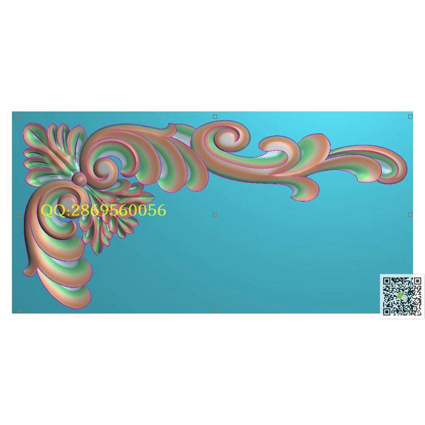 081760角花580-284_洋花角花雀替边角贴花门花精雕图浮雕图