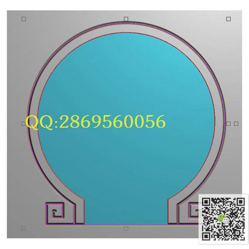 Y40月亮门404-414_仿古牙板回纹边框花边精雕图浮雕图