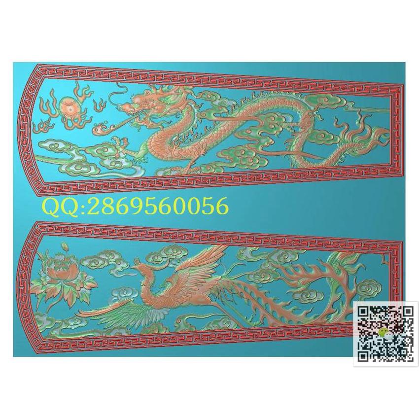 龙凤棺材盖板加回纹框650-1900_龙凤戏珠木雕仿古龙凤横板凤穿牡丹长龙横板精雕图浮雕图