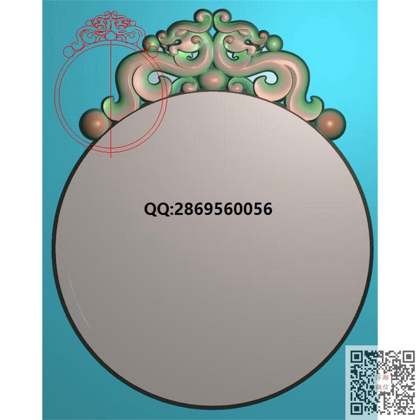 GJTK-013草华龙挂件牌头边框带线_挂件精雕图仿古牌子浮雕图46牌灰度图兽牌玉雕图精雕图浮雕图