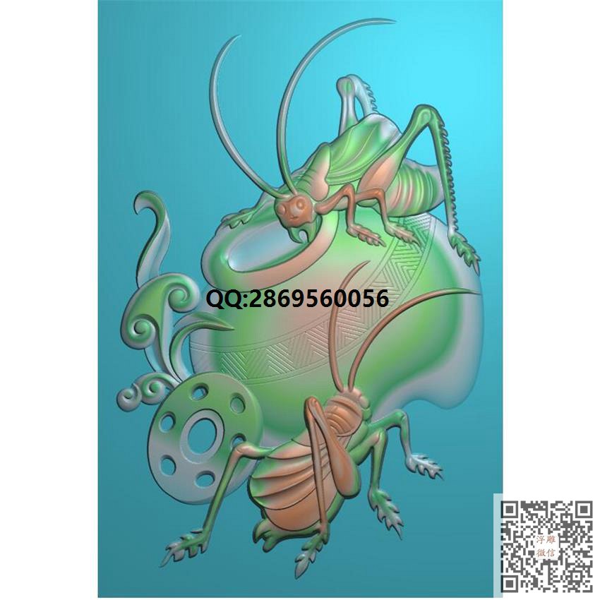 GNQ-004玉雕蛐蛐挂件_挂件精雕图仿古牌子浮雕图46牌灰度图兽牌玉雕图精雕图浮雕图