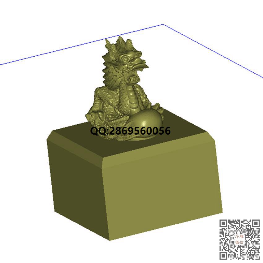 LDL-020玉玺盘龙印章_STL圆雕图3d打印立体模型3d三维立体图精雕图浮雕图