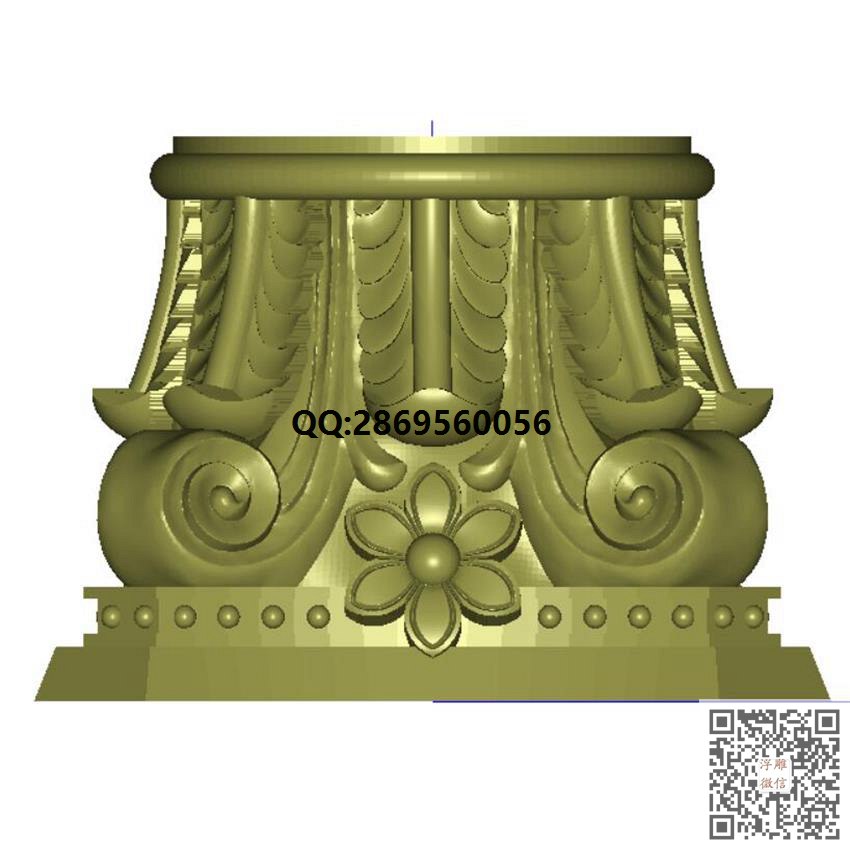 柱头090_STL圆雕图3d打印立体模型3d三维立体图精雕图浮雕图