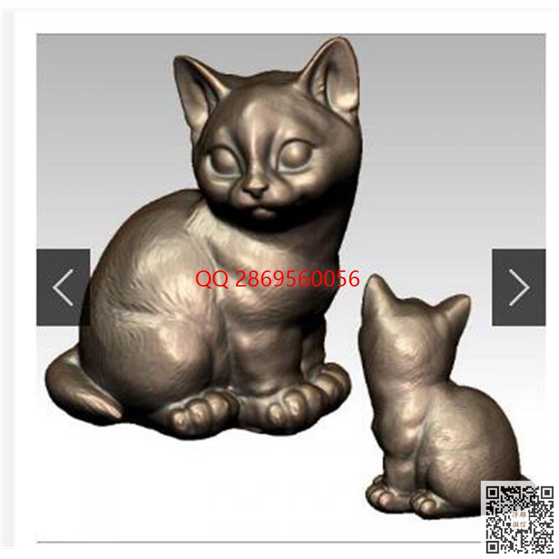 LDQT-067猫立体图_STL圆雕图3d打印立体电脑模型精雕图浮雕图