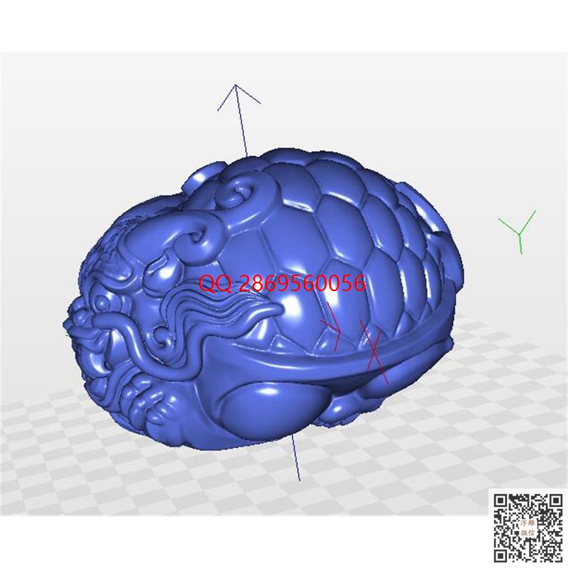 LDW-019龙龟立体图2_STL圆雕图3d打印立体电脑模型精雕图浮雕图