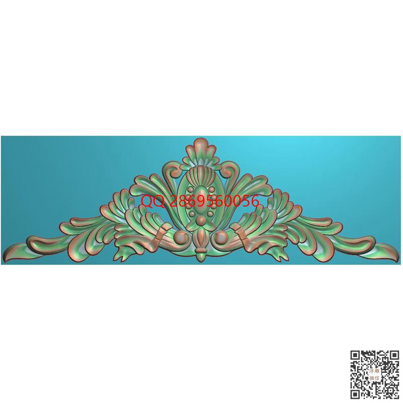 石雕洋花1430-450_横板洋花,欧式风洋花精雕图,横洋花 门花贴花精雕图浮雕图