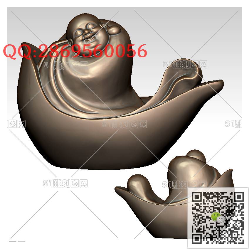FO-013站弥勒_佛像弥勒佛笑佛3d打印stl圆雕图扫描立体模型多轴数控电脑雕刻精雕图浮雕图