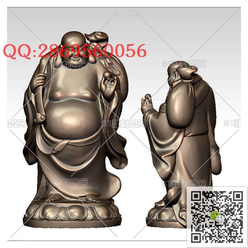 FO-031佛珠弥勒佛_佛像弥勒佛笑佛3d打印stl圆雕图扫描立体模型多轴数控电脑雕刻精雕图浮雕图