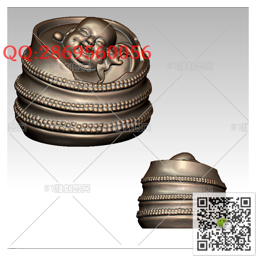 FO-098蝙蝠弥勒_佛像弥勒佛笑佛3d打印stl圆雕图扫描立体模型多轴数控电脑雕刻精雕图浮雕图