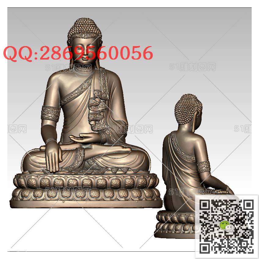 F-015泰国佛_佛祖佛像摆件立体佛如来佛3d打印stl圆雕图扫描立体模型多轴数控电脑雕刻精雕图浮雕图