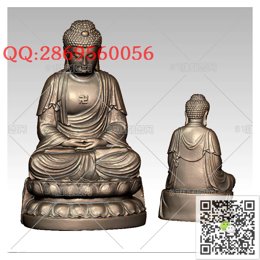 F-026坐立佛像_佛祖佛像摆件立体佛如来佛3d打印stl圆雕图扫描立体模型多轴数控电脑雕刻精雕图浮雕图