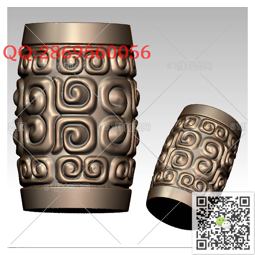 HD-068回纹手串_橄榄核雕手串佛珠3d打印stl圆雕图扫描立体模型多轴数控电脑雕刻精雕图浮雕图