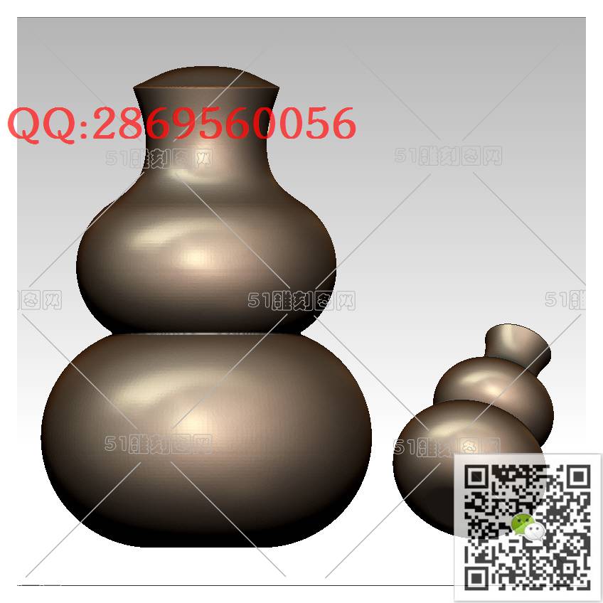 HD-093光面葫芦勒子_橄榄核雕手串佛珠3d打印stl圆雕图扫描立体模型多轴数控电脑雕刻精雕图浮雕图