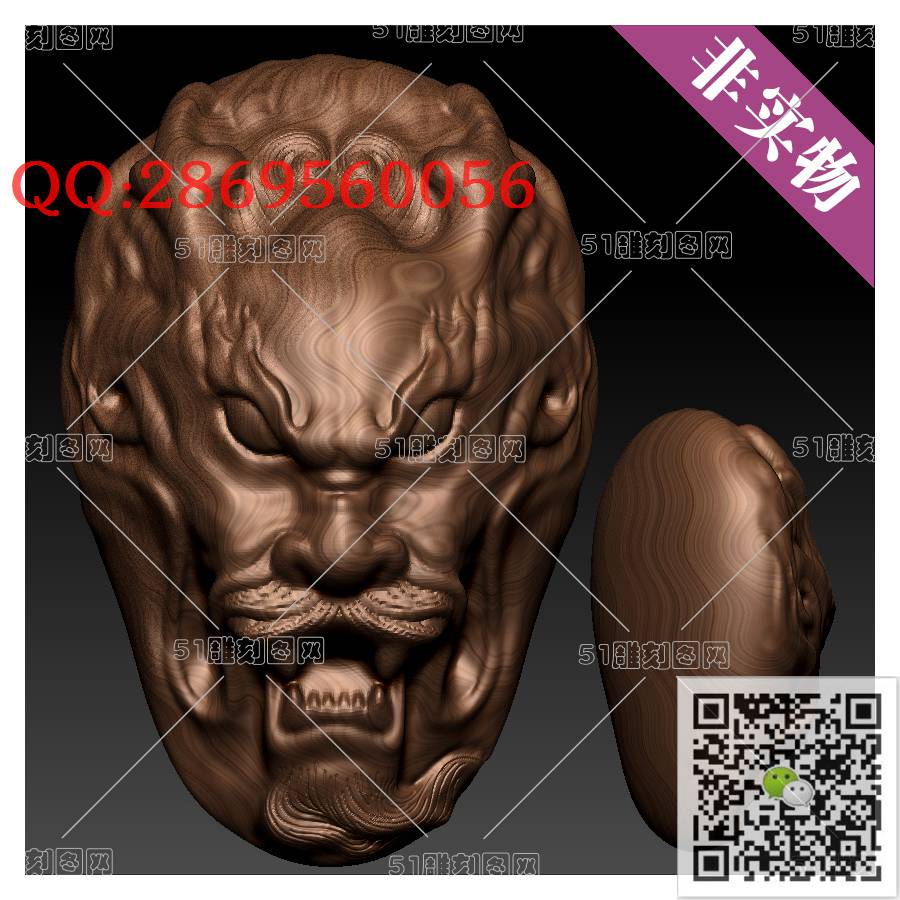 HD-113龙头手串_橄榄核雕手串佛珠3d打印stl圆雕图扫描立体模型多轴数控电脑雕刻精雕图浮雕图