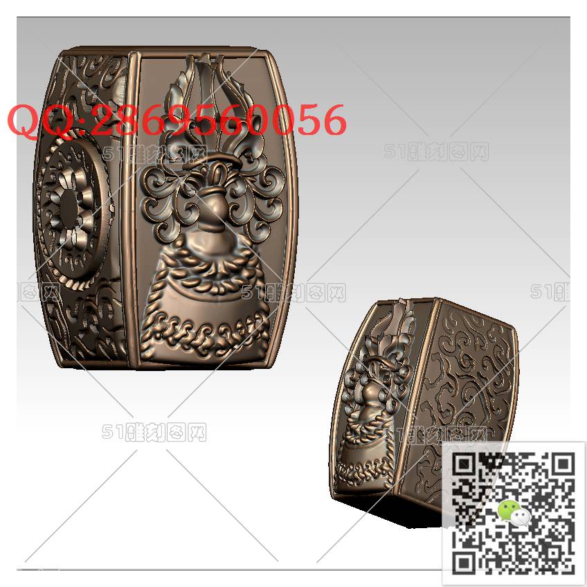 HD-119花纹勒子_橄榄核雕手串佛珠3d打印stl圆雕图扫描立体模型多轴数控电脑雕刻精雕图浮雕图