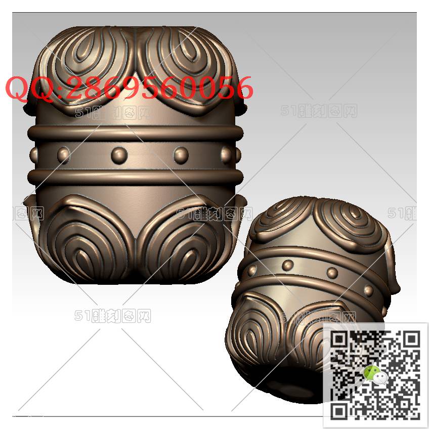 HD-121荷叶筒珠_橄榄核雕手串佛珠3d打印stl圆雕图扫描立体模型多轴数控电脑雕刻精雕图浮雕图