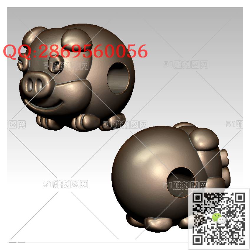 HD-140猪手串_橄榄核雕手串佛珠3d打印stl圆雕图扫描立体模型多轴数控电脑雕刻精雕图浮雕图