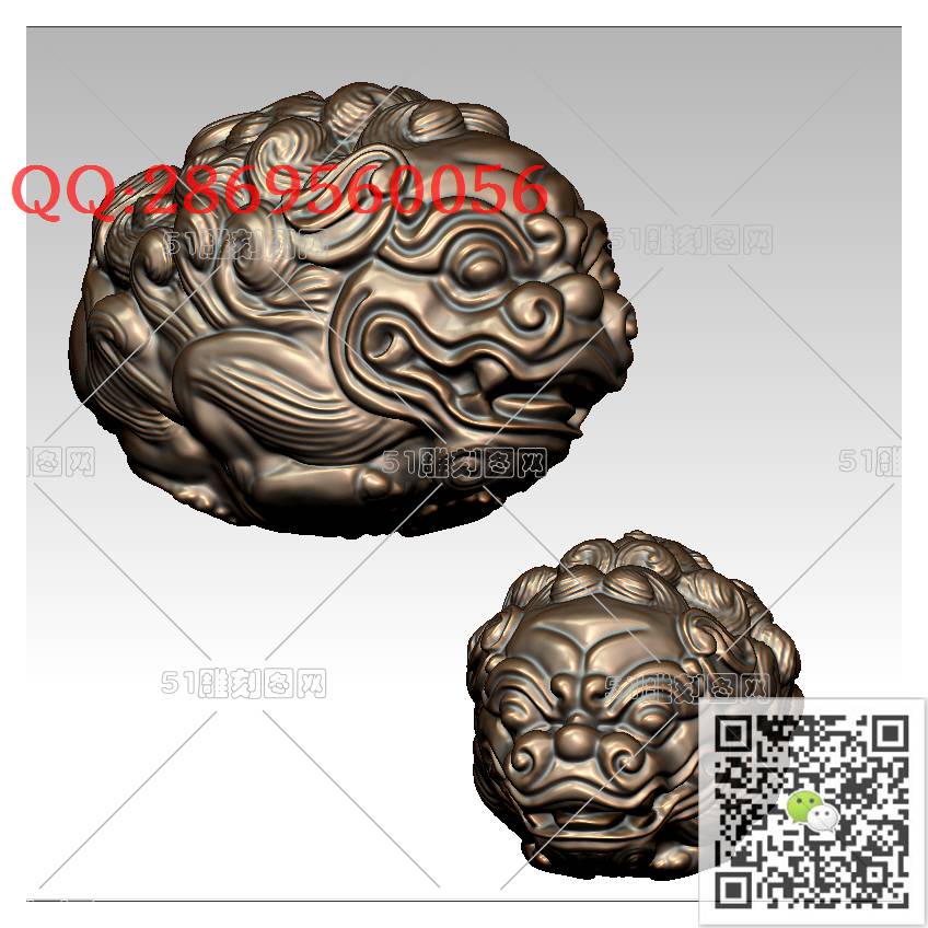HD-146狮子手串_橄榄核雕手串佛珠3d打印stl圆雕图扫描立体模型多轴数控电脑雕刻精雕图浮雕图