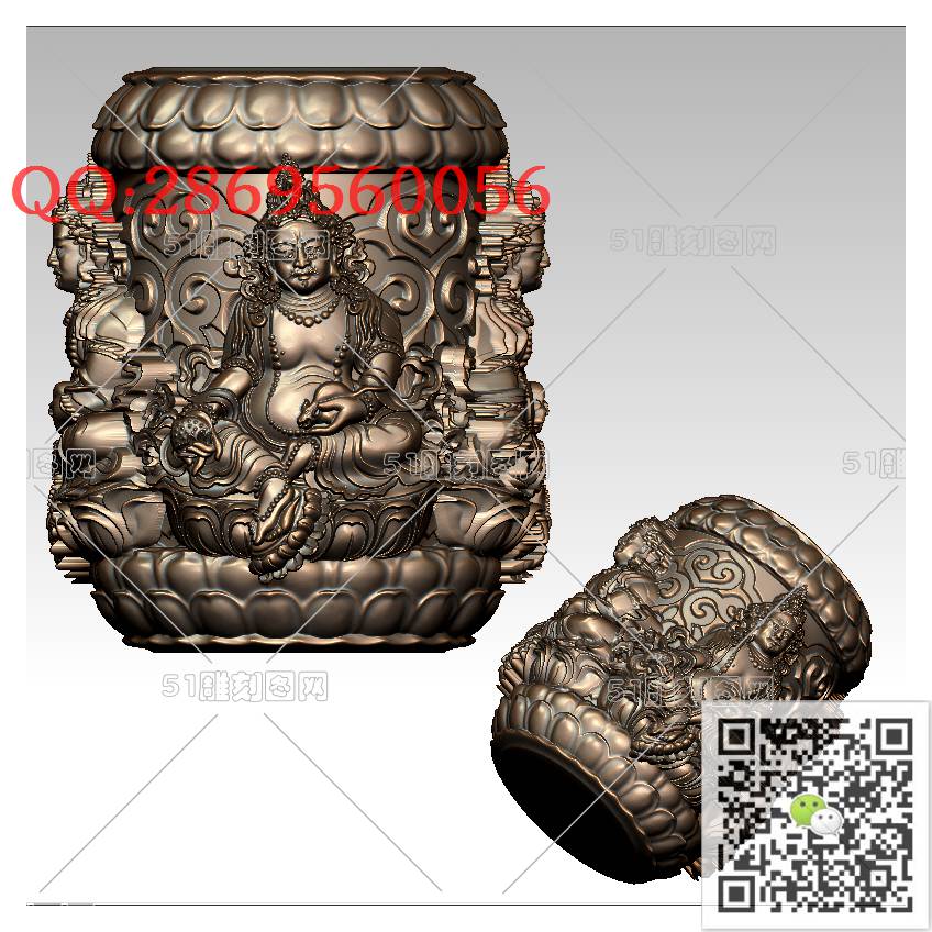 HD-151黄财神勒子_橄榄核雕手串佛珠3d打印stl圆雕图扫描立体模型多轴数控电脑雕刻精雕图浮雕图