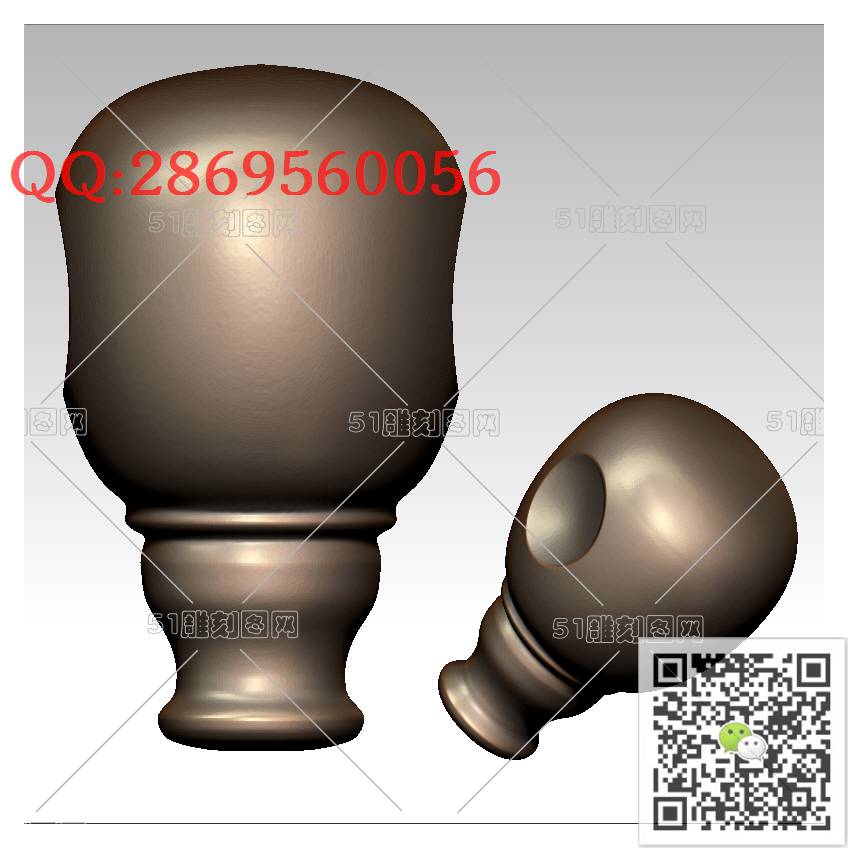 HD-169光面三通_橄榄核雕手串佛珠3d打印stl圆雕图扫描立体模型多轴数控电脑雕刻精雕图浮雕图