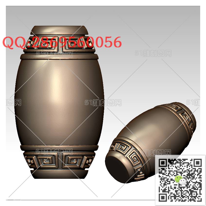 HD-172光面回纹桶珠手串_橄榄核雕手串佛珠3d打印stl圆雕图扫描立体模型多轴数控电脑雕刻精雕图浮雕图