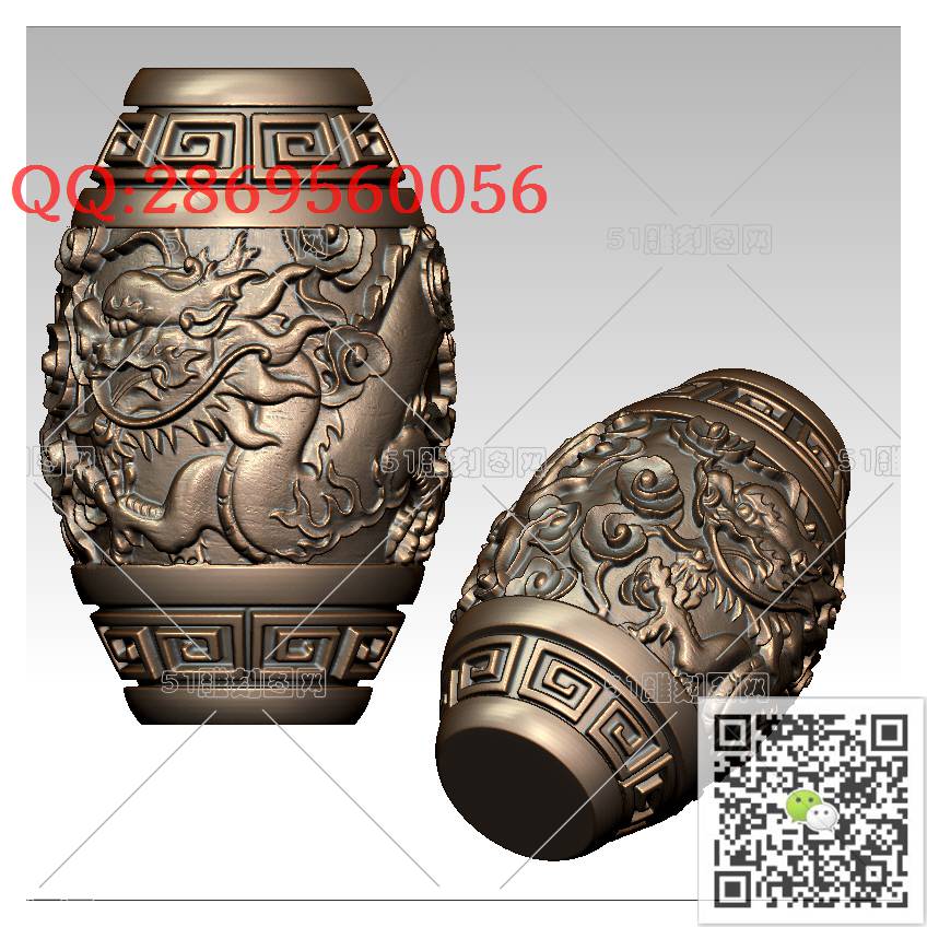 HD-191龙纹珠手串_橄榄核雕手串佛珠3d打印stl圆雕图扫描立体模型多轴数控电脑雕刻精雕图浮雕图