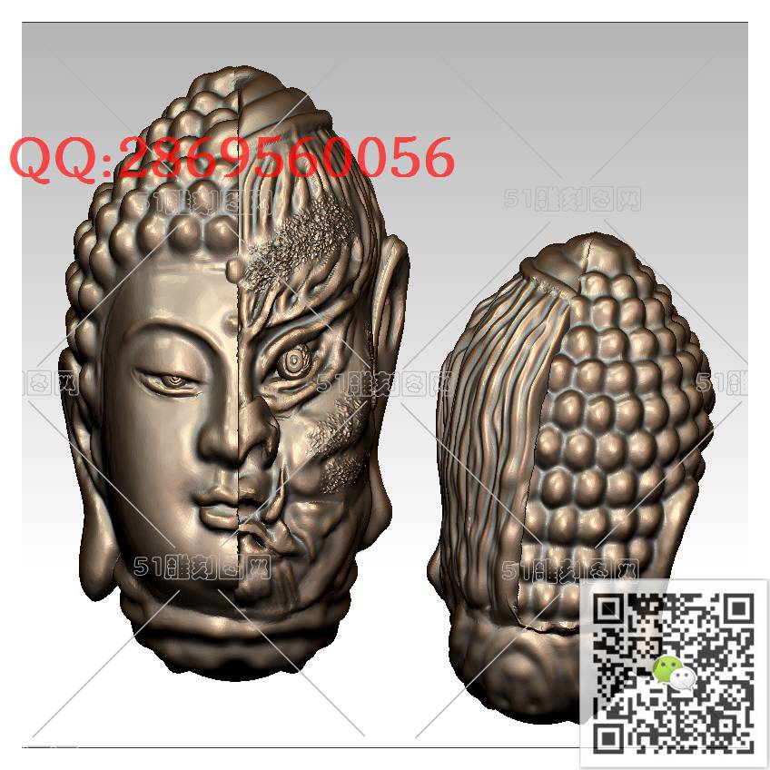 HD-197一念佛魔手串_橄榄核雕手串佛珠3d打印stl圆雕图扫描立体模型多轴数控电脑雕刻精雕图浮雕图