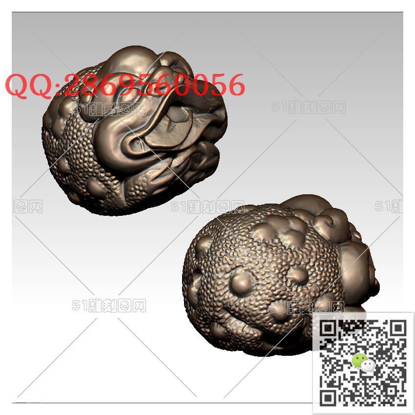 LDC-003金蟾球手把件_金蟾摆件立体摆件蟾蜍青蛙圆雕图stl立体模型3d打印四轴数控雕刻精雕图浮雕图