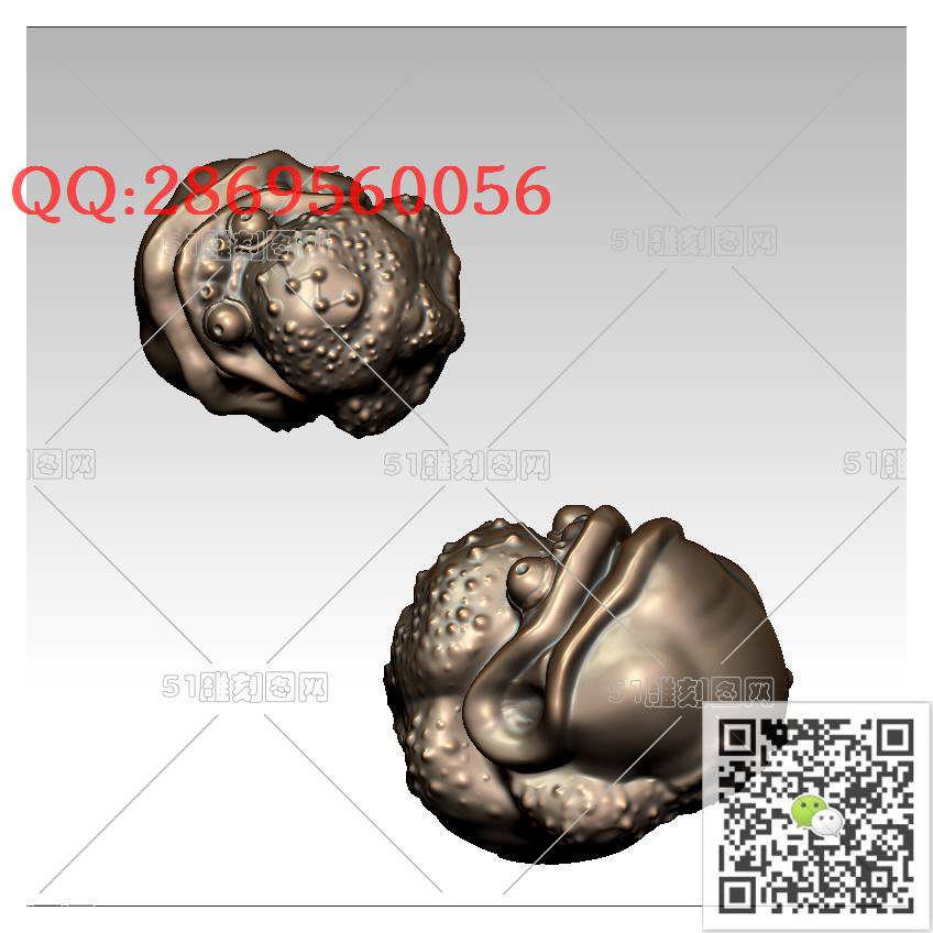 LDC-005招财进宝金蟾球手把件_金蟾摆件立体摆件蟾蜍青蛙圆雕图stl立体模型3d打印四轴数控雕刻精雕图浮雕图