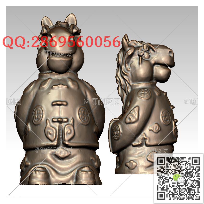 LDM-001生肖马_骏马摆件圆雕图stl立体模型3d打印四轴数控雕刻精雕图浮雕图