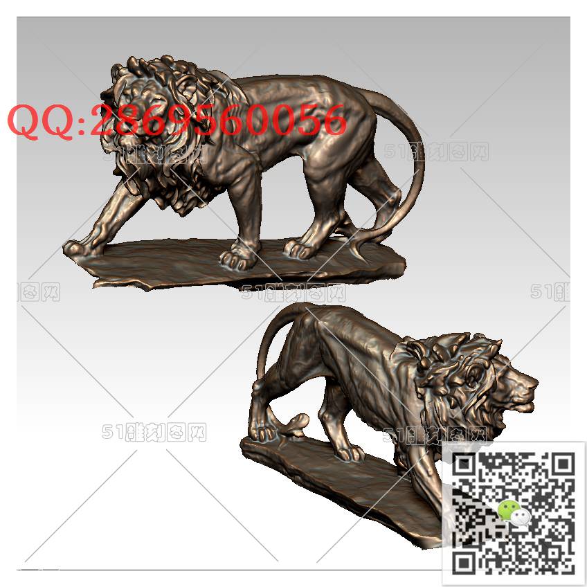 LDS-028雄狮模型_狮子圆雕图狮子门墩抱鼓石stl立体模型3d打印四轴数控雕刻精雕图浮雕图