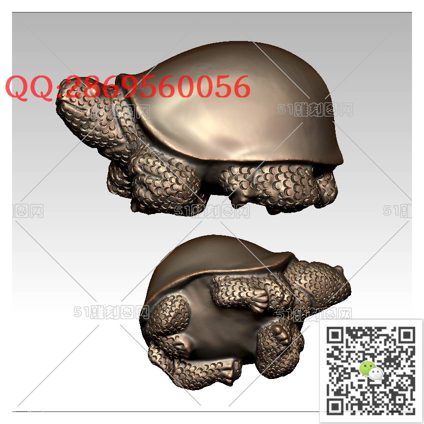 LDW-003小金龟寿龟手把件_乌龟圆雕图神龟立体龙龟stl立体模型3d打印四轴数控雕刻精雕图浮雕图