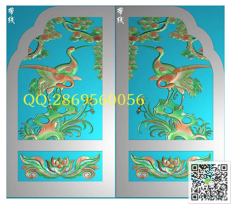 MBG-141松鹤墓碑边角_石雕墓碑抱鼓石鼓墓碑边角撑鼓角花精雕图浮雕图