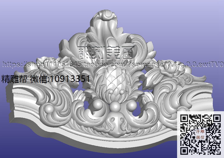 132-4-xiu_圆雕图立体雕花桌腿3d打印洋花沙发腿圆柱木雕柱腿精雕图浮雕图