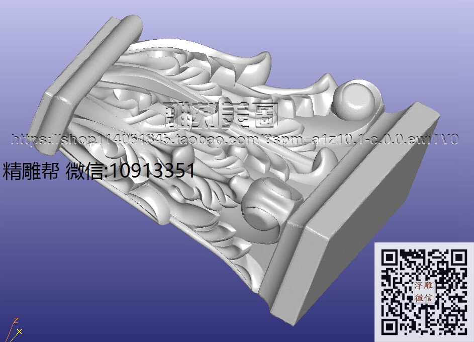 M-125柱头-xiu_圆雕图立体雕花桌腿3d打印洋花沙发腿圆柱木雕柱腿精雕图浮雕图