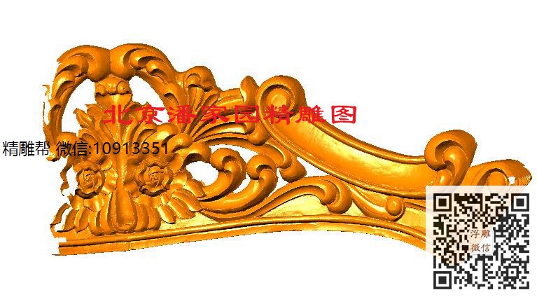 SA689_圆雕图立体雕花桌腿3d打印洋花沙发腿圆柱木雕柱腿精雕图浮雕图
