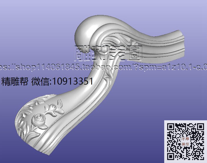 丽水-夏生28813沙发扶手柱子-xiu_圆雕图立体雕花桌腿3d打印洋花沙发腿圆柱木雕柱腿精雕图浮雕图
