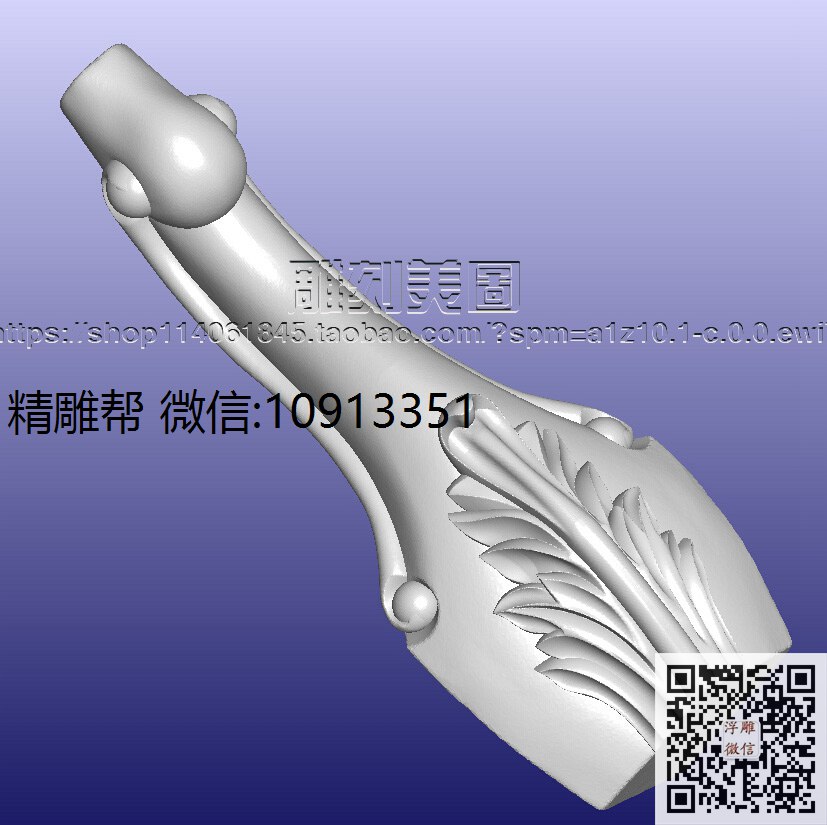 前短脚-xiu_圆雕图立体雕花桌腿3d打印洋花沙发腿圆柱木雕柱腿精雕图浮雕图