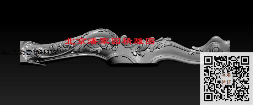 家具腿01_圆雕图立体雕花桌腿3d打印洋花沙发腿圆柱木雕柱腿精雕图浮雕图