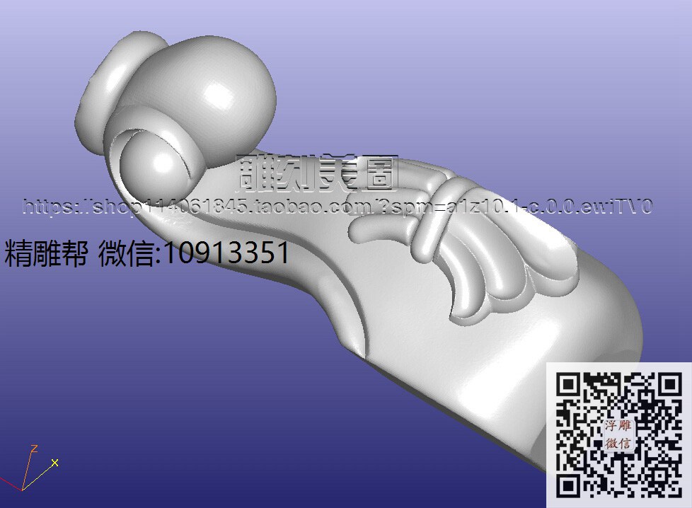 雅格-玛莎大柜前脚.4-xiu_圆雕图立体雕花桌腿3d打印洋花沙发腿圆柱木雕柱腿精雕图浮雕图